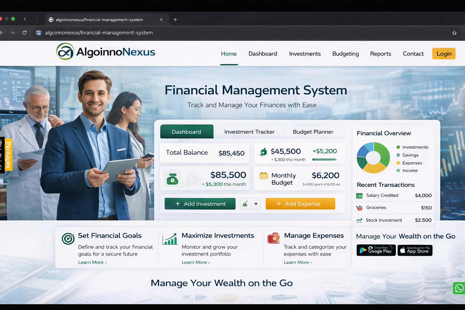 Financial Website Development
